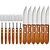 Conjunto Churrasco Garfo e Faca 12 Peças Mor - Imagem 1