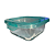 Pote Vidro Quadrado 520 Ml Tampa Simples - Imagem 1