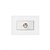 Linha Clean – Conjunto 1 tomada antena de TV coaxial para móvel – 65x45mm – Branco - Imagem 1
