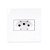 Linha Sleek – Conjunto 1 Tomada 2P+T 10A Para Móvel – 70x70mm – Branco - Imagem 1