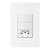 Linha Clean – Conjunto 2 Interruptores Simples 10A 250V~ + 1 Tomada 2P+T 10A 250V~ – Branco - Imagem 1