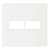 Linha Clean – Placa 4×4″ 2 Postos – Branco - Imagem 1