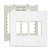 Linha Clean – Placas + Suportes 4×4” 4 postos – Branco - Imagem 1