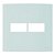 Linha Clean – Placas 4×4’’ 2 postos horizontais – Menta - Imagem 1