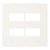 Linha Clean – Placas 4×4’’ 4 postos horizontais separados – Marfim - Imagem 1