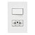 Linha Infiniti – Conjuntos 4×2” 1 interruptor paralelo 10A 250V~ + 1 tomada 2P+T 20A 250V~ – Branco - Imagem 1