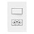 Linha Infiniti – Conjuntos 4×2” 1 interruptor simples 10A 250V~ + 1 tomada 2P+T 10A 250V~ – Branco - Imagem 1