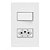 Linha Infiniti – Conjuntos 4×2” 1 interruptor simples 10A 250V~ + 1 tomada 2P+T 20A 250V~ – Branco - Imagem 1