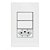 Linha Infiniti – Conjuntos 4×2” 2 interruptores simples 10A 250V~ + 1 tomada 2P+T 10A 250V~ – Branco - Imagem 1