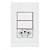 Linha Infiniti – Conjuntos 4×2” 2 interruptores simples 10A 250V~ + 1 tomada 2P+T 20A 250V~ – Branco - Imagem 1