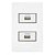 Linha Infiniti – Conjuntos 4×2” 2 tomadas carregador USB 1A bivolt separadas – Branco - Imagem 1