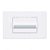 Linha Infiniti – Conjuntos 4×2” Balizador horizontal luz branca fria bivolt – Branco - Imagem 1