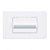 Linha Infiniti – Conjuntos 4×2” Balizador horizontal luz branca quente bivolt – Branco - Imagem 1