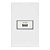 Linha Infiniti – Conjuntos 4×2” Tomada carregador USB 1A bivolt – Branco - Imagem 1