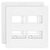 Linha Infiniti – Placas + Suportes 4×4’’ 4 postos horizontais separados – Branco - Imagem 1