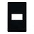Linha Infiniti – Placas 4×2’’ 1 posto horizontal – Ebony - Imagem 1
