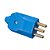 Plugue desmontável 2P+T 180º de 20A com prensa cabos – Azul - Imagem 1