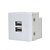 Linha Infiniti – Tomada carregador USB dupla 2A bivolt – Branco - Imagem 1