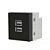 Linha Infiniti – Tomada carregador USB dupla 2A bivolt – Ebony - Imagem 1