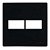 Linha Infiniti – Placas 4×4’’ 2 postos horizontais – Ebony - Imagem 1