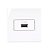 Linha Sleek – Conjunto 1 Tomada Carregador USB 2A bivolt – 70x70mm – Branco - Imagem 1