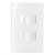 Linha Sleek – Conjuntos 4×2” – 1 interruptor simples 10A 250V~ + 1 int. paralelo separados 10A 250V~ - Imagem 1