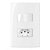 Linha Sleek – Conjuntos 4×2” – 1 interruptor simples 10A 250V~ + 1 tomada 2P+T 20A 250V~ - Imagem 1