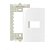 Linha Sleek – Placas + Suportes 4×2” 1 posto horizontal – Branco - Imagem 1