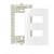 Linha Sleek – Placas + Suportes 4×2” 2 postos horizontais separados – Branco - Imagem 1