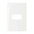 Linha Sleek – Placas 4×2” 1 posto horizontal – Branco - Imagem 1