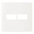 Linha Sleek – Placas 4×4” 2 postos horizontais – Branco - Imagem 1
