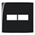 Linha Sleek – Placas 4×4” 2 postos horizontais – Ebony - Imagem 1