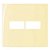 Linha Sleek – Placas 4×4” 2 postos horizontais – Vanilla - Imagem 1