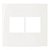 Linha Sleek – Placas 4×4” 4 postos horizontais – Branco - Imagem 1