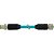 7700-48571-S4W0100 MURRELEKTRONIK M12 macho 0° / M12 fêmea 0° 8 pólos EN TPE 4x2xAWG24 blindado azul UL/CSA .. - Imagem 1