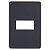PLACA 4X2 1 POSTO STELLAR BLACK (PRETA) ORION S730101294 - Imagem 2