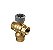 Válvula de esfera de controle com rosca de latão de 3/4 ″ 3 vias para atuador MVN (3,8 Cv) - Imagem 1