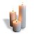 Trio de Velas com cera vegetal 5cm, 10cm E 15cm Decoração Festas - Imagem 2