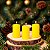 Vela Decorativa amarelo 4 uni 6cm Decoração - Imagem 1