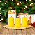 Vela Decorativa amarelo 4 uni 6cm Decoração - Imagem 5