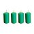 Vela Decorativa verde 4 uni 6cm Decoração - Imagem 1