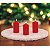 Vela Decorativa Vermelha 4 uni 6cm Decoração - Imagem 2