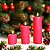 Trio de Velas Cilíndricas Vermelha  5cm, 10cm E 15cm Decoração Festas - Imagem 8