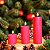 Trio de Velas Cilíndricas Vermelha  5cm, 10cm E 15cm Decoração Festas - Imagem 7