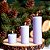 Trio de Velas Cilíndricas Lilás  5cm, 10cm E 15cm Decoração Festas - Imagem 8