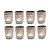 8 Copos Barroco Bico De Jaca + 8 Velas - Imagem 1