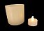 2 Vela De Led + 2 Luminária 8x8x8cm Cilíndrica  De Parafina Decoração - Imagem 4