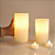 2 Vela De Led + 2 Vela Luminária 8x8x12 Em Parafina Decoração - Imagem 3