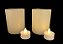 2 Vela De Led + 2 Vela Luminária 8x8x10cm Em Parafina Decoração - Imagem 1