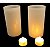 2 Velas De Led + 2 Luminárias 8x15cm De Parafina Decoração - Imagem 4